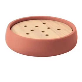 Spirella SVEN mýdlenka starorůžová / polyresin / dřevo (7610583218568)