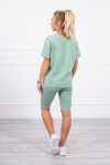 Set top+legíny tmavě mint UNI