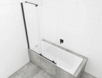Vanová zástěna SAT Walk-In Xmotion 150x117,5 cm černá SATWIXMVZ150C SATWIXMVZ150C