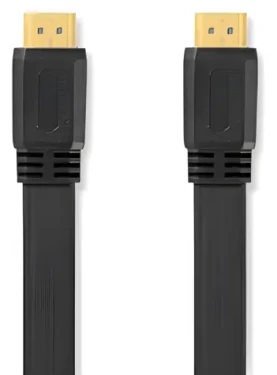 Nedis černá / Kabel HDMI / High Speed / Ethernet / 4K 30 Hz / 10,2 Gbps / 3 m / Plochý (CVGP34100BK30)