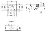 DURAVIT - Darling New Závěsné WC, s WonderGliss, bílá 25450900001