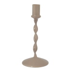 Storefactory Skleněný svícen Eneby Greige 24 cm, béžová barva, sklo