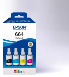 Epson 664 EcoTank / Inkoustové lahvičky / Multipack 4x 70 ml / CMYK (C13T66464A)