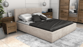 FRONTI Postel LINCOLN 120x200 béžová s úložným prostorem