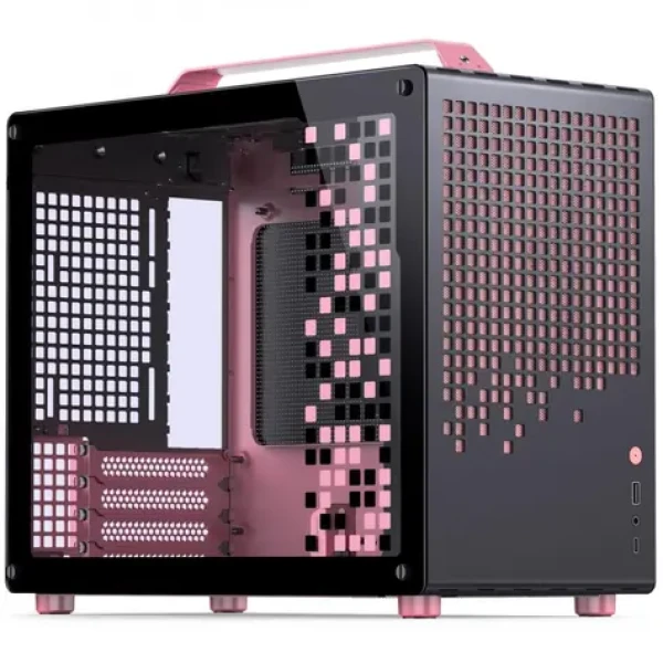 PC Mironet Herní Suitcase AMD R5 9600 RX9060 XT Černo-růžová Bazzite (Mironet/Herni/suitcase/AMD/W/LX)