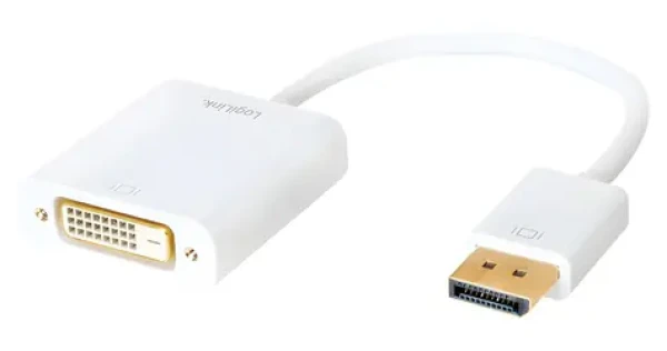 LogiLink CV0058B bílá / Redukce DisplayPort - DVI / 1920 x 1080 px / 0,15 m (CV0058B)