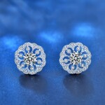 Royal Fashion stříbrné náušnice HA-XEA005-SILVER-MOISSANITE