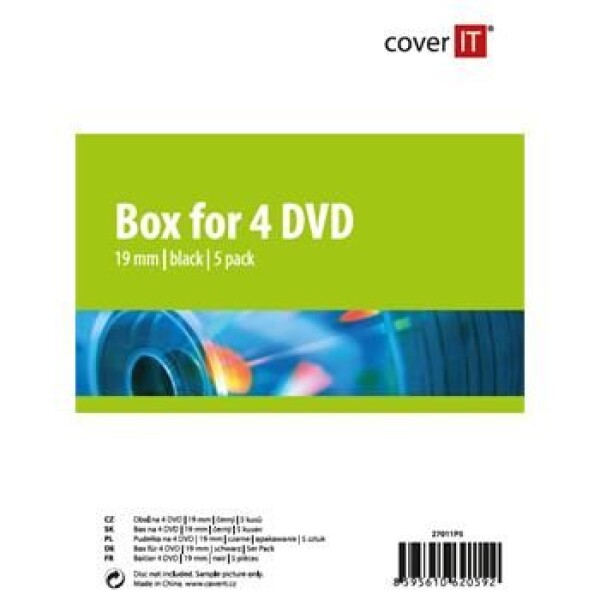 Cover It 4 DVD 19mm černý 5ks/bal 27011P5