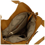 Elegantní dámská koženková kabelka na rameno Mandy, hnědá