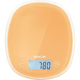 SENCOR SKS 33OR oranžová / digitální kuchyňská váha / max. 5 kg / funkce TARE / dotyk. tlačítka (8590669156641)