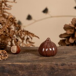 Storefactory Podzimní dekorace dýně Tranebo Brown Small, hnědá barva, keramika