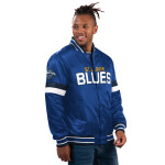 Starter Pánská bunda St. Louis Blues NHL Home Game Varsity Satin Jacket Velikost: XL
