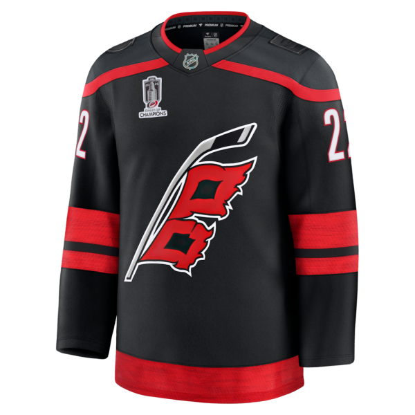 Fanatics Pánský dres Seth Jarvis Carolina Hurricanes NHL 2026 Stanley Cup Champions Home Premium Patch Velikost: XS
