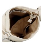 Zajímavá dámská koženková crossbody kabelka Denisa, béžová