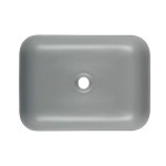 Umyvadlo na desku SAT Infinitio 50x39 cm šedá mat bez přepadu SATINF5039LGRM SATINF5039LGRM