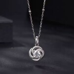 Stříbrný náhrdelník Victoria 0,5 ct MOISSANITE + CERTIFIKÁT, Stříbrná 45 cm