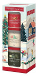 YC dárková sada 3 skleněných votivních svíček Christmas Classics 2025