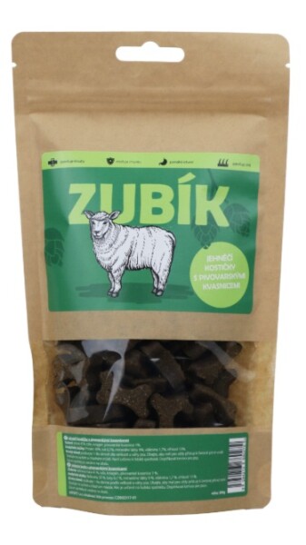 Jopopet ZUBÍK Jehněčí kostičky s pivovarskými kvasnicemi 200g