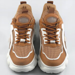 Dámské tenisky "sneakers" v karamelové barvě na platformě (YM-151) odcienie brązu XL (42)