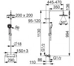 HANSA - Micra Sprchový set Style 200 s termostatem, Thermo Cool, ECO, chrom 44350230