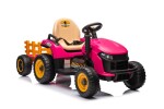 Mamido Dětský elektrický traktor BBH-030 s přívěsem růžový