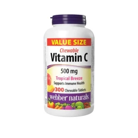 Webber Naturals Vitamin C 500 mg tropical breeze 300 tbl (17742)