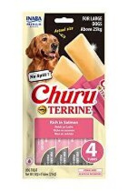 Churu Dog Terrine losos plemena L 4x54g