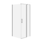 CERSANIT - Sada B846: kout MODUO, pant pravý, 80x80x195, čiré sklo VIR S601-211