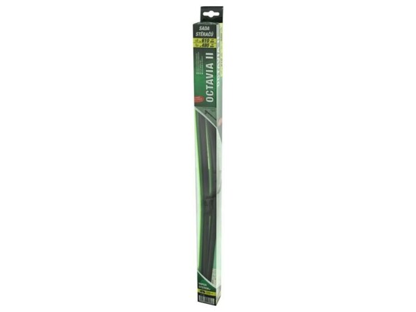 Ploché stěrače COMPASS FLAT SET 610+480mm GREEN OCT II