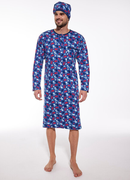 Košile Cornette 110/24 Playboy long/r S-2XL pánská tmavě modrá XL