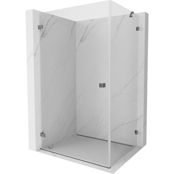 MEXEN/S - Lunar-B sprchový kout dveře křídlové levá 100 x 80 cm, transparent, grafit metal 832-100-080-95-00-L