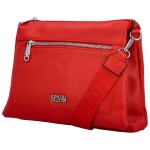 Stylová dámská koženková crossbody kabelka Verrona, červená