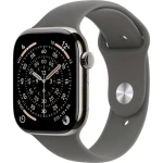 Apple Watch Series 11 GPS+Cellular 46mm Titanové tělo - Skálově šedý sportovní řemínek S/M / 140–190 mm (MFCW4MP/A)