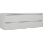 MEXEN/S - Orio koupelnová skříňka pod umyvadlo 140 cm s deskou, 2 zásuvky, šedá mat 91A10-14047-2-BFFC62