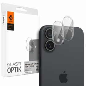 Spigen Glass tR Optik 2 Pack ochranné sklo na fotoaparát pro Apple iPhone 16/16 Plus / 2ks (AGL07923)