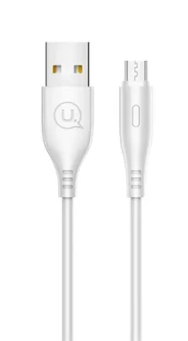 USAMS SJ268 Round microUSB Datový Kabel bílá (6958444962030)
