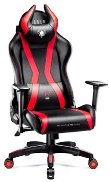 Diablo X-Horn 2.0 King černo-červená / herní židle / nastavitelná / umělá kůže / pojezdová kolečka / nosnost 180 kg (X-HORNXLCZCZ)