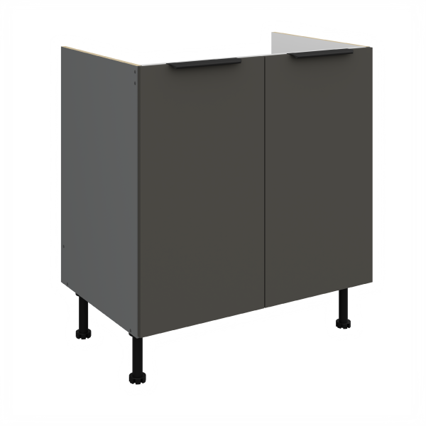 Spodní skříňka pod dřez Aria ANT 80 ZL 2F BB Barva korpusu: Antracit, Barva dvířek: GR - Graphite AFM