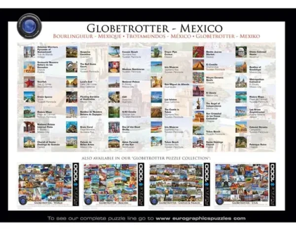 EUROGRAPHICS Puzzle Světoběžník - Mexiko