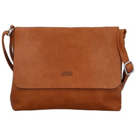Stylová dámská koženková crossbody kabelka Annalotte, hnědá