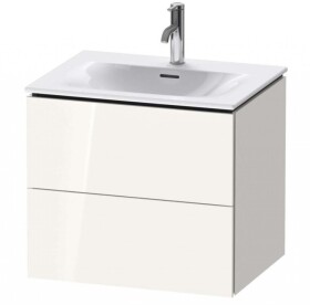 DURAVIT - L-Cube Umyvadlová skříňka 55x62x48 cm, 2 zásuvky, lesklá bílá LC630502222