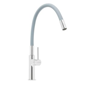 Dřezová baterie SAT se silikonovým ramínkem šedá/chrom SATBSD290S SATBSD290S