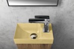 SAPHO - PICCOLINO betonové umývátko 30,8x17cm, baterie vpravo, žlutá mat PK30522