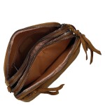 Semišová dámská crossbody kabelka Lory, hnědá