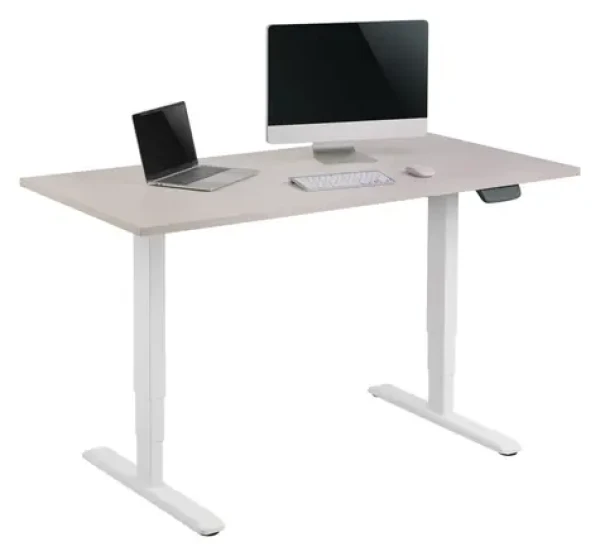 Equip Elektrická podnož stolu Dual Motor bílá / Podnož stolu / nosnost 125 kg / výška 62-128 cm / šířka 100-170 cm (650804)