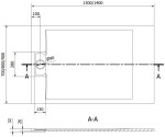 MEXEN - Otto obdélníková sprchová vanička SMC 140 x 90 cm, černá 4N709014