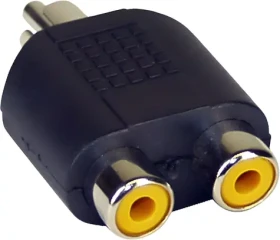 InLine Adaptér AV Cinch - 2x Cinch černá / AV adaptér / 1x Cinch (F) - 2x RCA (99310)