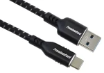 PremiumCord kabel USB-C - USB 3.0 A / Kabel / USB 3.2 Gen 1 / 5 Gbit/s / 3A / 1 m / bavlněný oplet (ku31cx1)