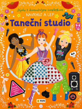 Kniha s diamantovými samolepkami Taneční studio - Navrhuj a Lep