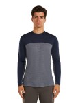 Pánské merino triko s dlouhým rukávem ICEBREAKER Mens 125 Cool-Lite Sphere LS Tee CB, Midnnavy Hthr/Midnnavy/Cb velikost: XXL